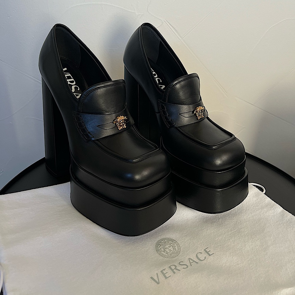 Versace platform loafer